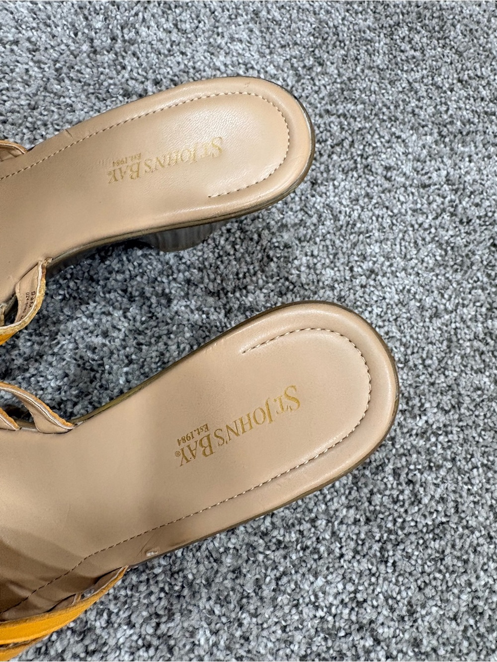 St. John's Bay Yellow Floral Slide Mules - Picture 7 of 9